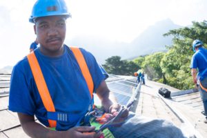 Man Installing Solar Panels
