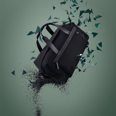 bags (duffle, backpack, tote) from a single type of recycled plastic