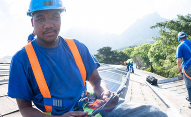 Man Installing Solar Panels